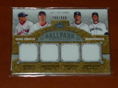 2009 Ballpark Collection QUAD SWATCH MEMORABILIA #400 JERSEY 1.