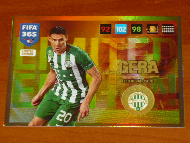 Zoltán Gera - Ferencvárosi TC - FIFA 365 : 2018 Adrenalyn XL card 191